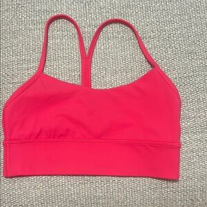 Lululemon Pink Sports Bra with Racerback  lipstick color size 6